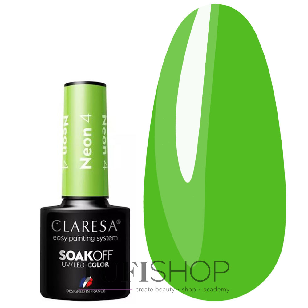 Gel polish Claresa NEON 4 green 5 g buy Gel polish Claresa in