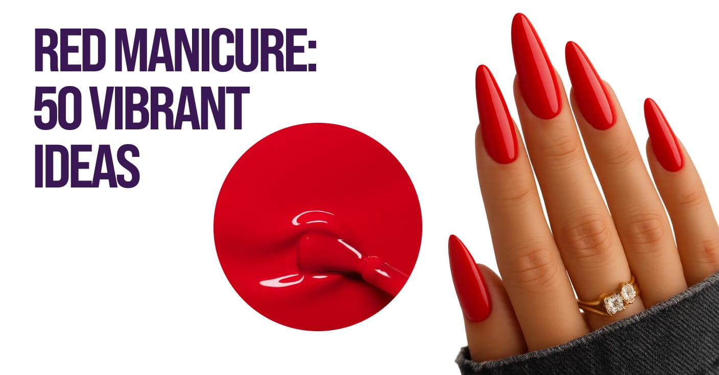 rotes Nageldesign