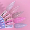 Gel für Extensions LUNA Diamond Gel №4 rosa mit Glitzer 15 ml (323-2357-0463) - Фото №4