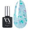 Gel polish VALERI Color №170 blue with multi-colored crumbs 12 ml (VA170) - Фото №1