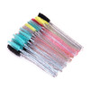 Eyelash and eyebrow brush, multi-colored, transparent handle with glitter, 50 pcs. - Фото №2
