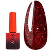 Gel-Nagellack DARK Neue Kollektion 111 Rot mit Glitzer, 6 ml - Фото №1