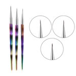 Набор кисточек для маникюра BLING 3 ед, размер 0,00,000