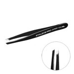 Eyebrow tweezers Staleks Pro EXPERT 11 TYPE 4b (narrow slant) (black)