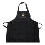 Beauty apron FOX black waterproof fabric