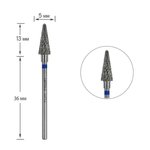 Cutter for manicure TUFI profi PREMIUM carbide cone 161 190 050 blue notch