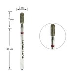 Cutter for manicure TUFI profi PREMIUM diamond bud rounded 880 140 030R 3 mm red notch