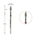 Cutter for manicure TUFI profi PREMIUM diamond bud 892 257 027R 2.7 mm red notch