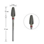 Cutter for manicure TUFI profi PREMIUM carbide cone hemispherical end 274 140 060 red notch