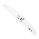Half-round nail file TUFI profi PREMIUM white 180/240 grit 17,8 сm 1 pc (0231934)