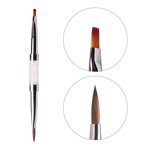 Кисть для акрила KOMILFO Double Acrylic 6 (Колонок)/Gel flat 6 (Нейлон)