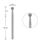 Diamond cutter Staleks "ball" 5 mm red