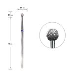 Алмазная фреза, синий шарик, диаметр 2,5 мм (кратно 10)