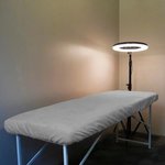 Чехол на кушетку TUFI profi PREMIUM махра велсофт серый 80х210 см