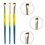 Набор кистей для бровей UKRAINIAN EDITION желто-голубой