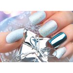 Winter manicure 2023-2024 (blue with snow)