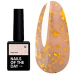 База NAILSOFTHEDAY Potal №12 персиковый с золотой поталью 10 мл