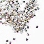 Glass rhinestones for nails SS3 Crystal AB 1440 pcs