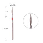 Фреза алмазная Dark №104 красное пламя 021