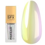 Liquid rub for nails MAKEAR Bright Prism BP02 yellow-pink 5 ml