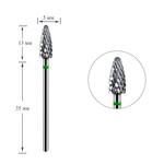 Cutter for manicure TBC Dark №209 carbide green corn for left-handers