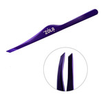 Eyebrow tweezers ZOLA beveled Color Series Violet