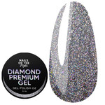 Gellack NAILSOFTHENIGHT Diamond Premium Gel 02 Silber holografisch 5 ml