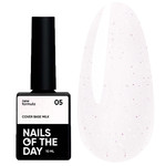 Base NAILSOFTHEDAY Cover NEW Formula Milk 05 milky with pink glitter 10 ml