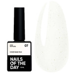Base NAILSOFTHEDAY Cover NEW Formula Milk 07 milky with gold glitter 10 ml