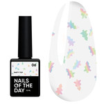 NAILSOFTHEDAY Party top 06 with holographic Christmas trees 10 ml