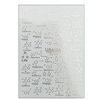 Слайдер дизайн UAslider фольгированный золотые химические элементы №F 044