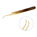 Eyelash tweezers Divochi curved rose gold