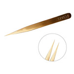 Пинцет для ресниц Divochi Straight розовое золото