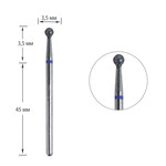 Diamond manicure cutter TUFI profi Layer 001 035B diameter 3.5 mm blue