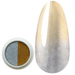 Rub for nails MANY BEAUTY 2in1 with brush silver-gold