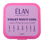 Elan silicone rollers for eyelash lamination VIOLET MULTI-CURL U-DD