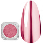 MANY BEAUTY Chrome Effect Nagelpuder mit Pinsel | Spiegelrosa