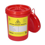 Medical waste container Zarys 1 l red