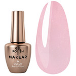 Gel polish MAKEAR Pastel Princess 407 pink with shimmer 8 ml