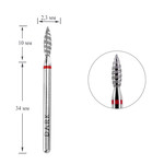 Diamantfräser DARK rotes Tornado 2,3x10 mm