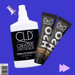 Coloring of eyelashes and eyebrows