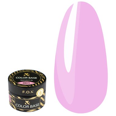 Цветная база F.O.X Color Base 001 светло-сиреневая 10 мл - Фото №1