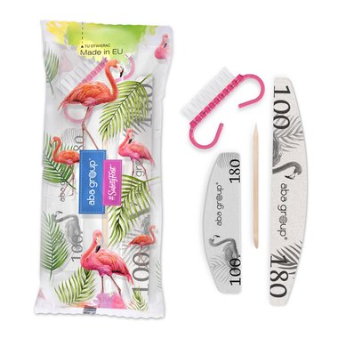 Set Safe package Aba Group ALLYOUNEED (STANDARD file + mini polisher) 100/180, wooden stick, brush - Фото №1