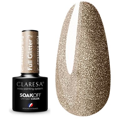 Claresa FULL GLITTER 2 Hybridpolitur für glänzendes Metall, 5 g - Фото №1