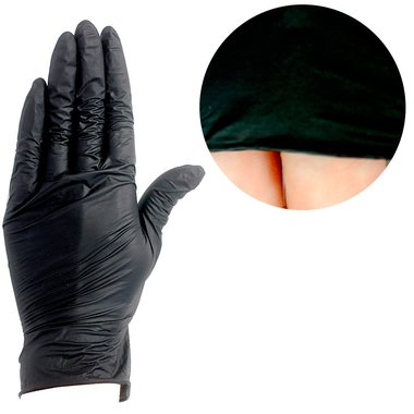 Nitrile gloves Opharm black size L 100 pcs - Фото №1