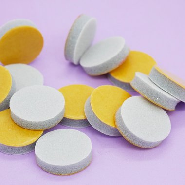 Replaceable buffs Podo TUFI profi  PREMIUM  for pedicure disk 20 mm 120 grit 25 pcs (0101571) - Фото №3