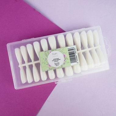 Гелевые типсы TUFI profi PREMIUM растворимые стилет длинные молочные 240 шт (0134002) - Фото №3