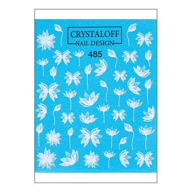 Слайдер дизайн Crystaloff Nail Design 485 цветы