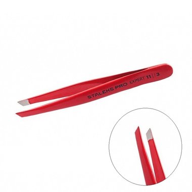 Augenbrauenpinzette Staleks Pro EXPERT 11 TYP 3 (breite Kanten) - Фото №1