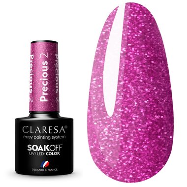 Claresa Gel Polish PRECIOUS PS2 pink with shimmer, 5g